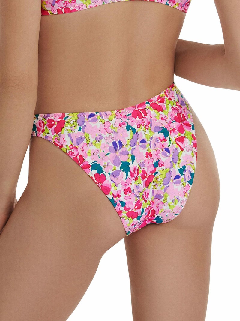 Bas maillot slip de bain échancré taille basse Napoli Rose - Kiabi