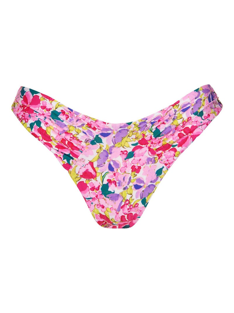 Bas maillot slip de bain échancré taille basse Napoli Rose - Kiabi