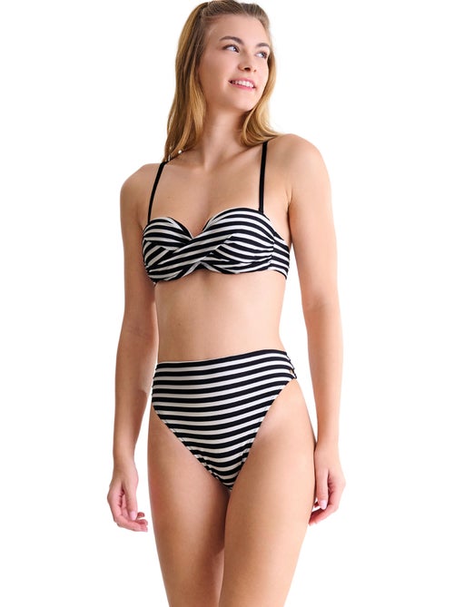 Bas maillot slip de bain échancré taille haute BONDI BEACH - Kiabi