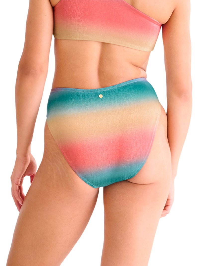 Bas maillot slip de bain échancré taille haute CAIRO Rose - Kiabi