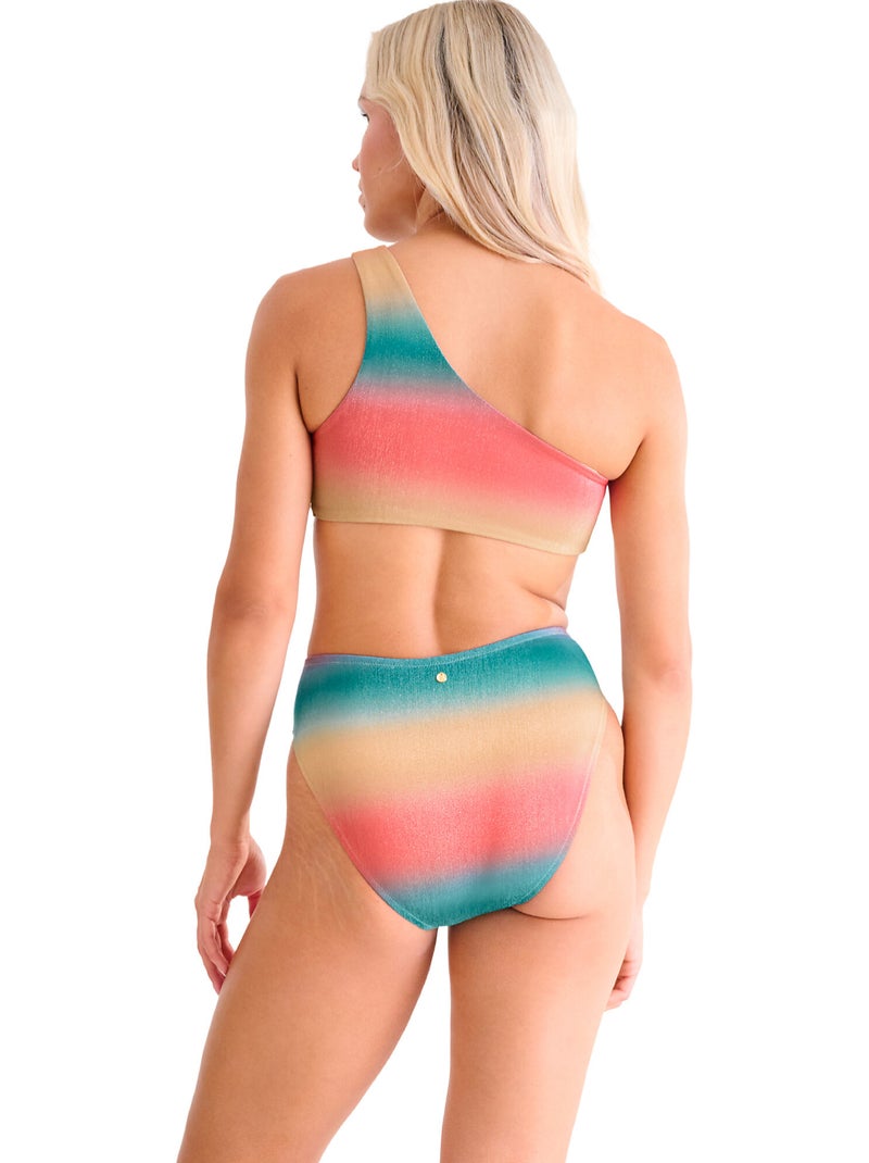 Bas maillot slip de bain échancré taille haute CAIRO Rose - Kiabi