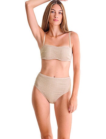 Bas maillot slip de bain échancré taille haute CALVI