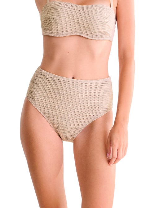 Bas maillot slip de bain échancré taille haute CALVI - Kiabi