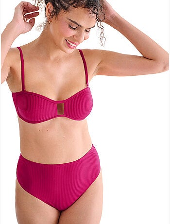 Bas maillot slip de bain échancré taille haute FLORIDA