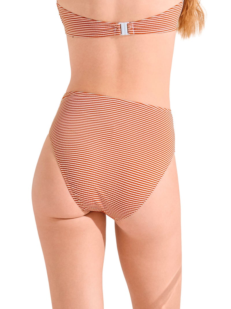 Bas maillot slip de bain échancré taille haute LASCARI Rouge - Kiabi