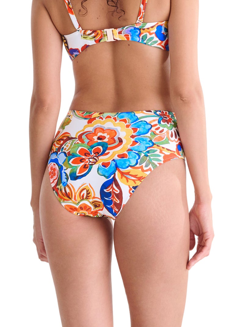 Bas maillot slip de bain échancré taille haute MEXICO Rouge - Kiabi