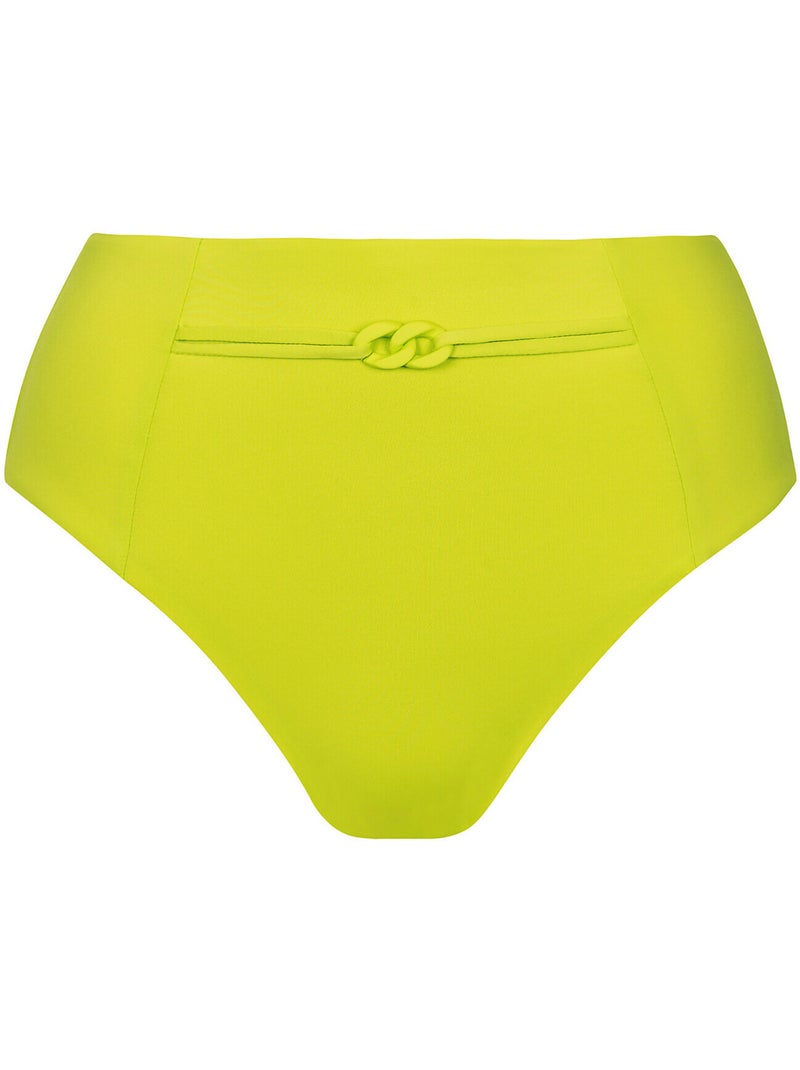 Bas maillot slip de bain échancré taille haute Palma Vert - Kiabi