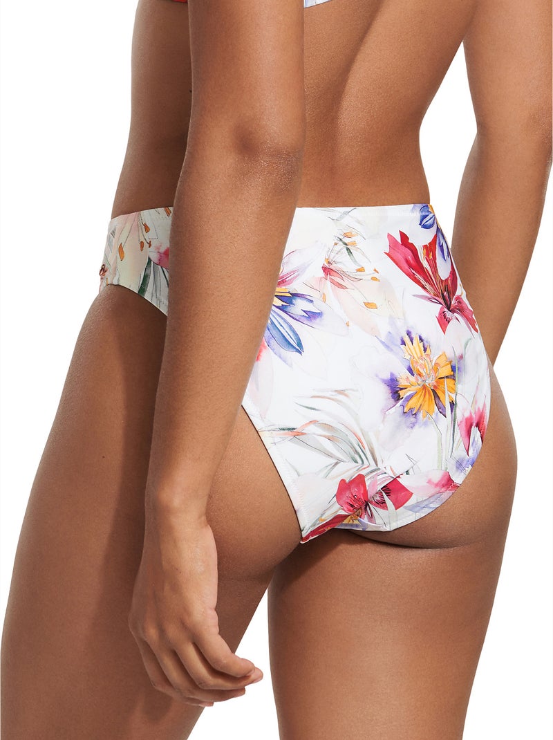 Bas maillot slip de bain échancré taille haute Tunis Blanc - Kiabi