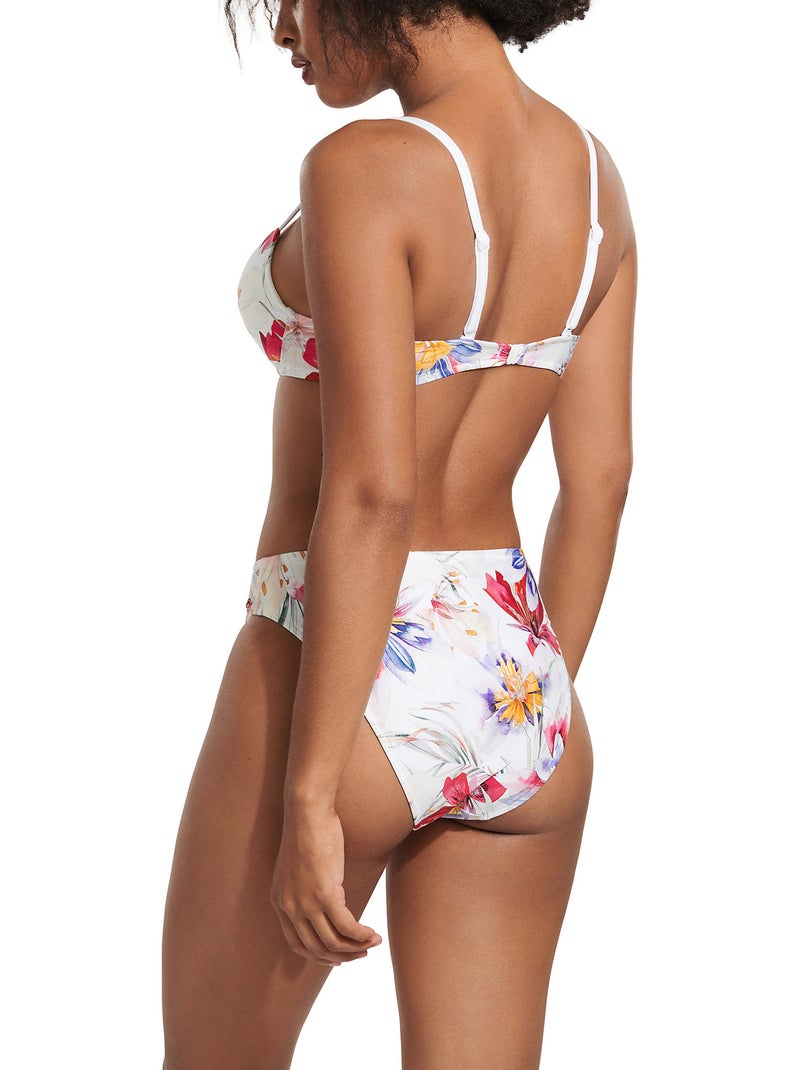 Bas maillot slip de bain échancré taille haute Tunis Blanc - Kiabi