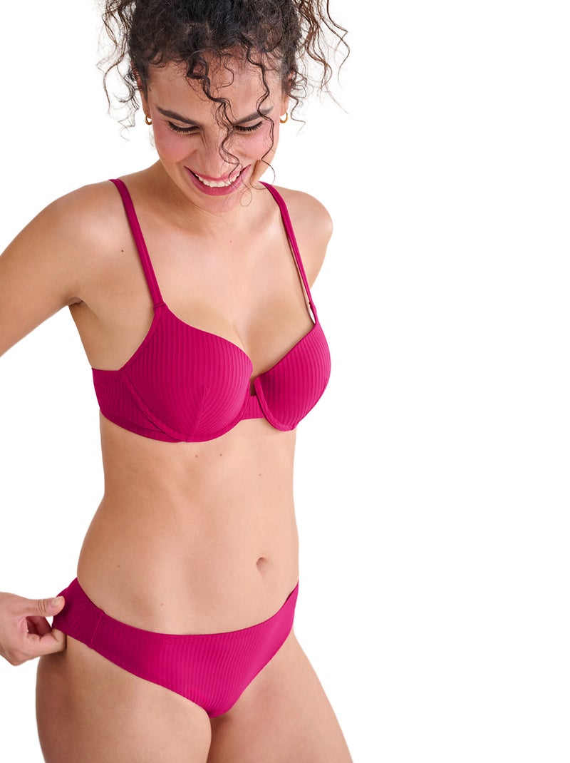Bas maillot slip de bain FLORIDA Magenta - Kiabi