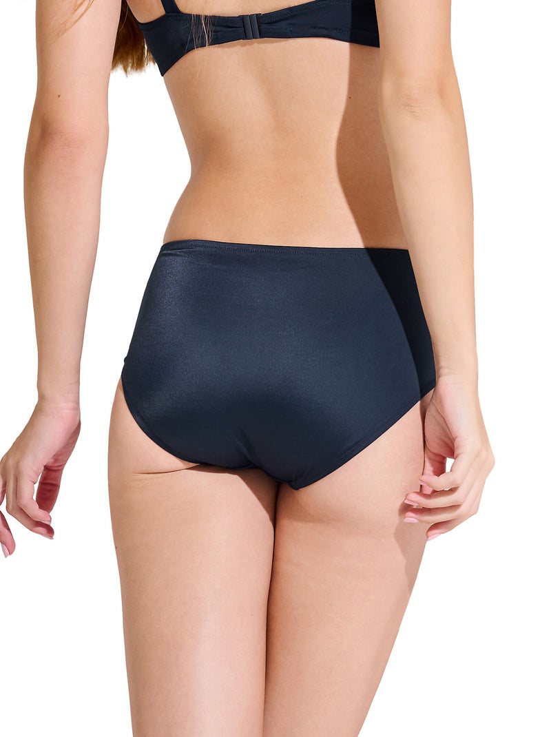 Bas maillot slip de bain gainant taille haute TANZANIA Bleu - Kiabi