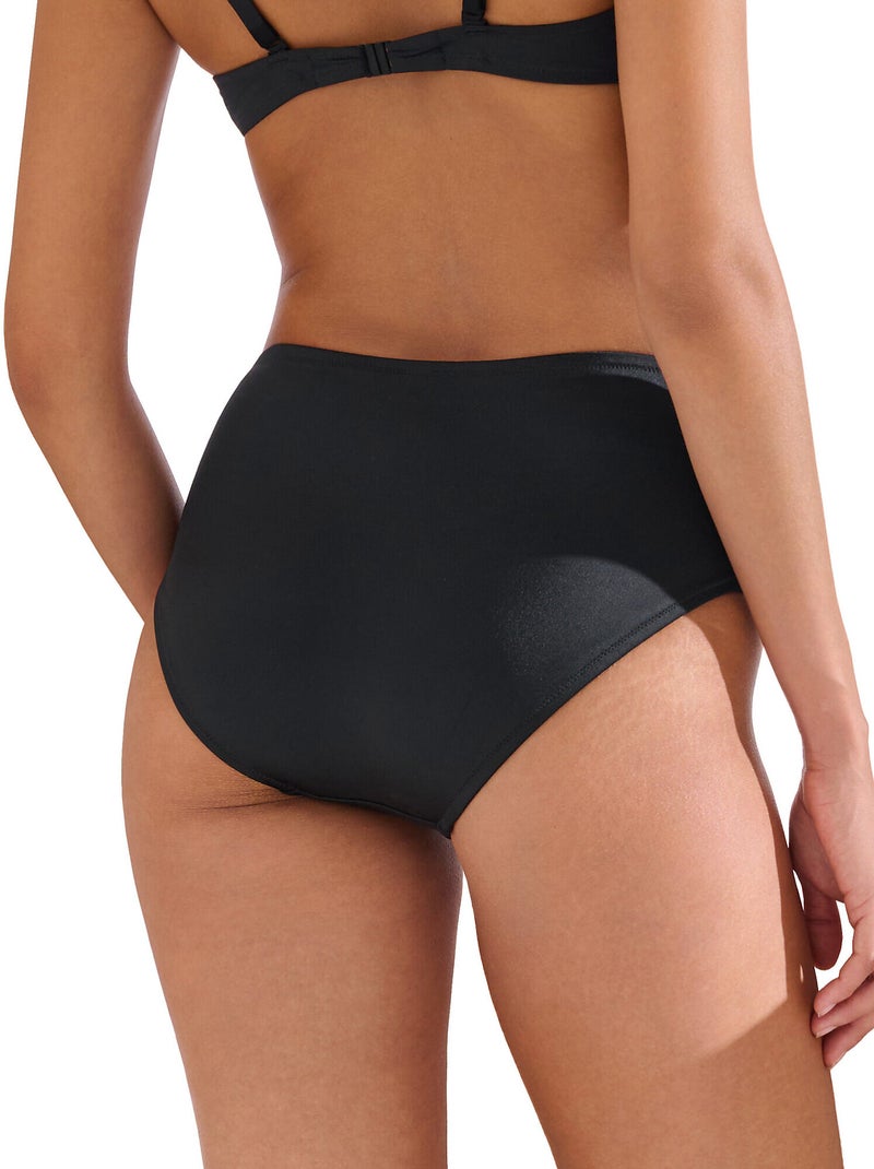 Bas maillot slip de bain gainant taille haute TANZANIA Noir - Kiabi