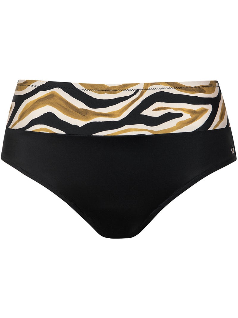 Bas maillot slip de bain gainant taille haute TANZANIA Noir - Kiabi