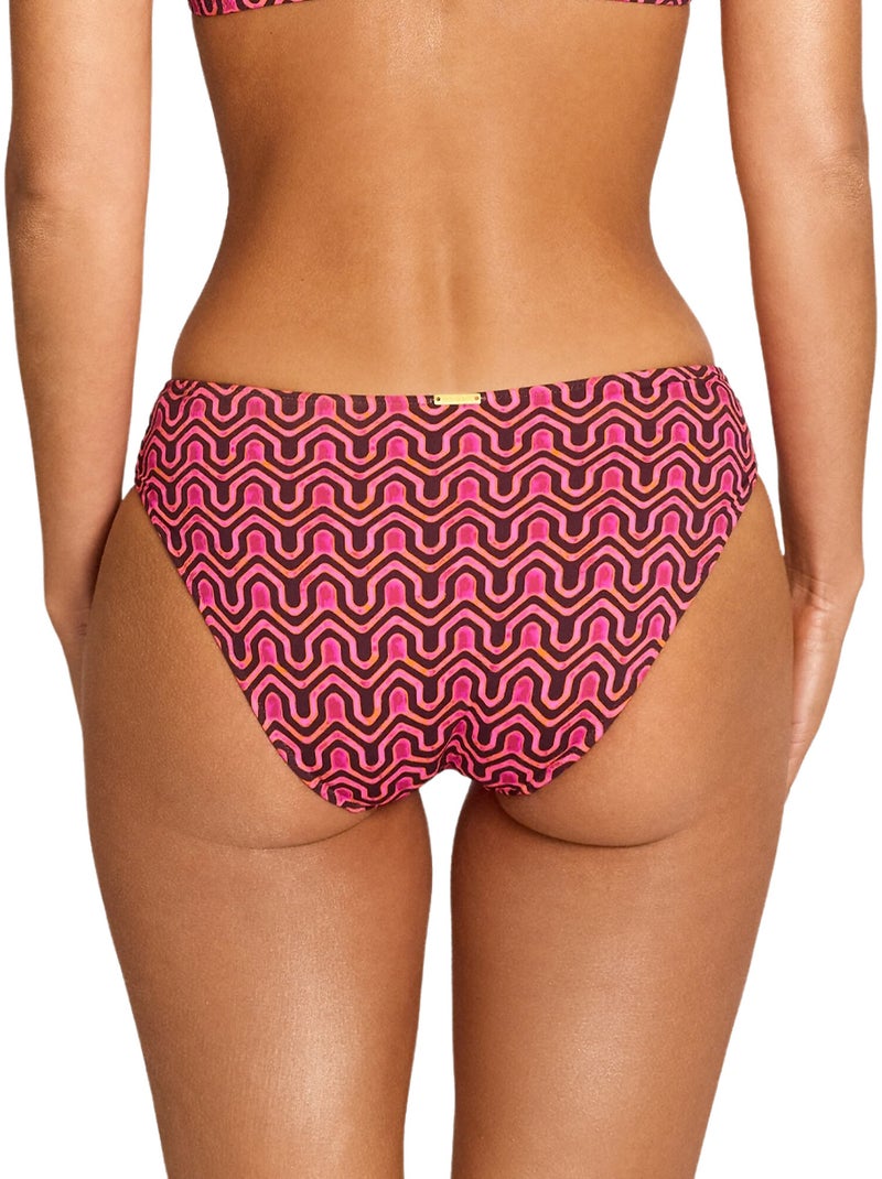 Bas maillot slip de bain KALEIDO Rose fushia - Kiabi