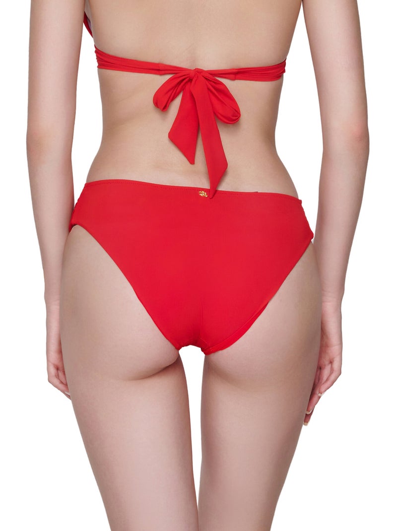 Bas maillot slip de bain plissé 5cm BLUE SENSE Rouge - Kiabi