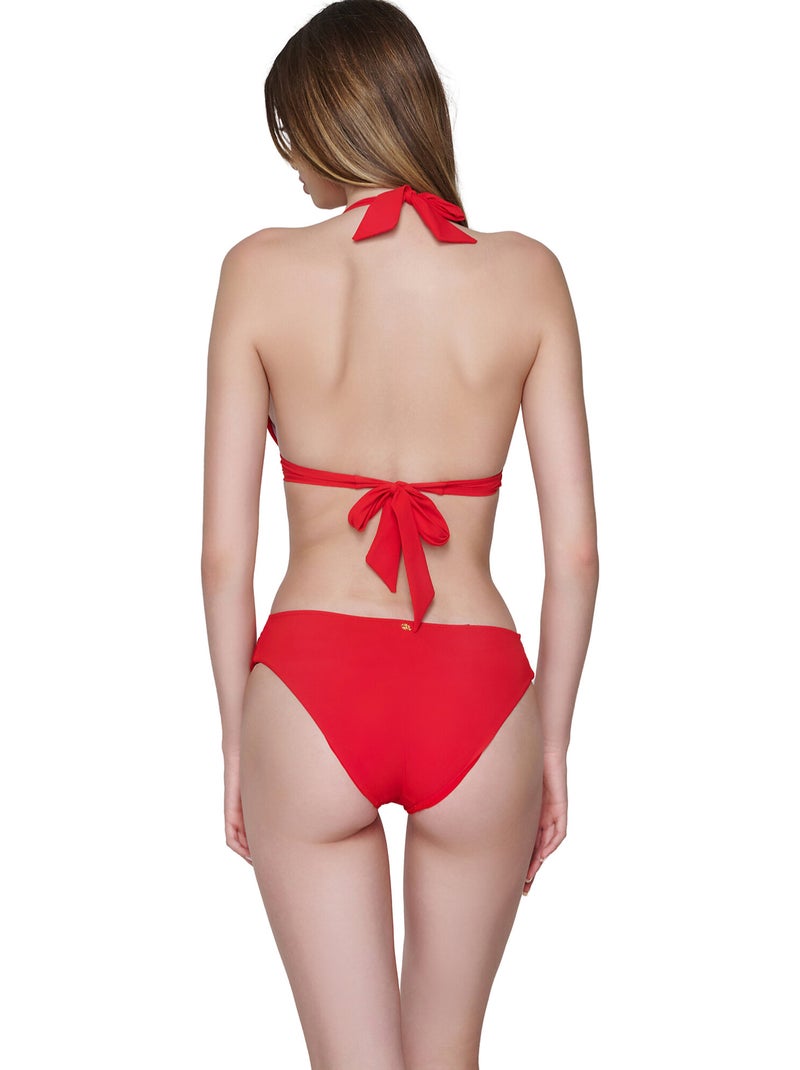 Bas maillot slip de bain plissé 5cm BLUE SENSE Rouge - Kiabi
