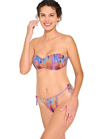 Bas maillot slip de bain réglable à nouettes JERSEY