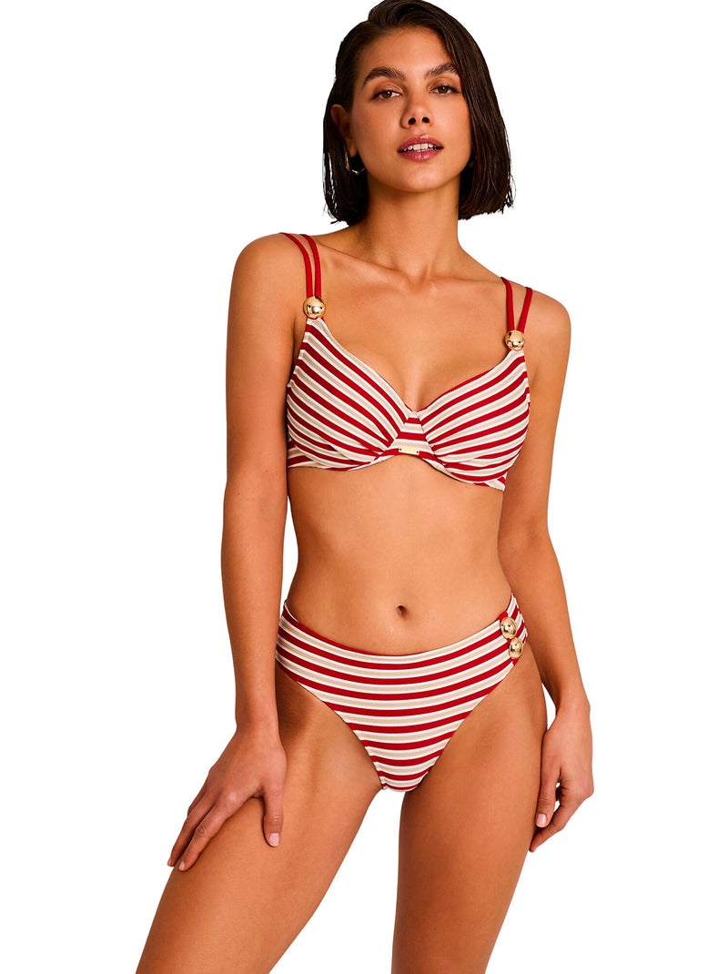 Bas maillot slip de bain SAILOR Rouge - Kiabi