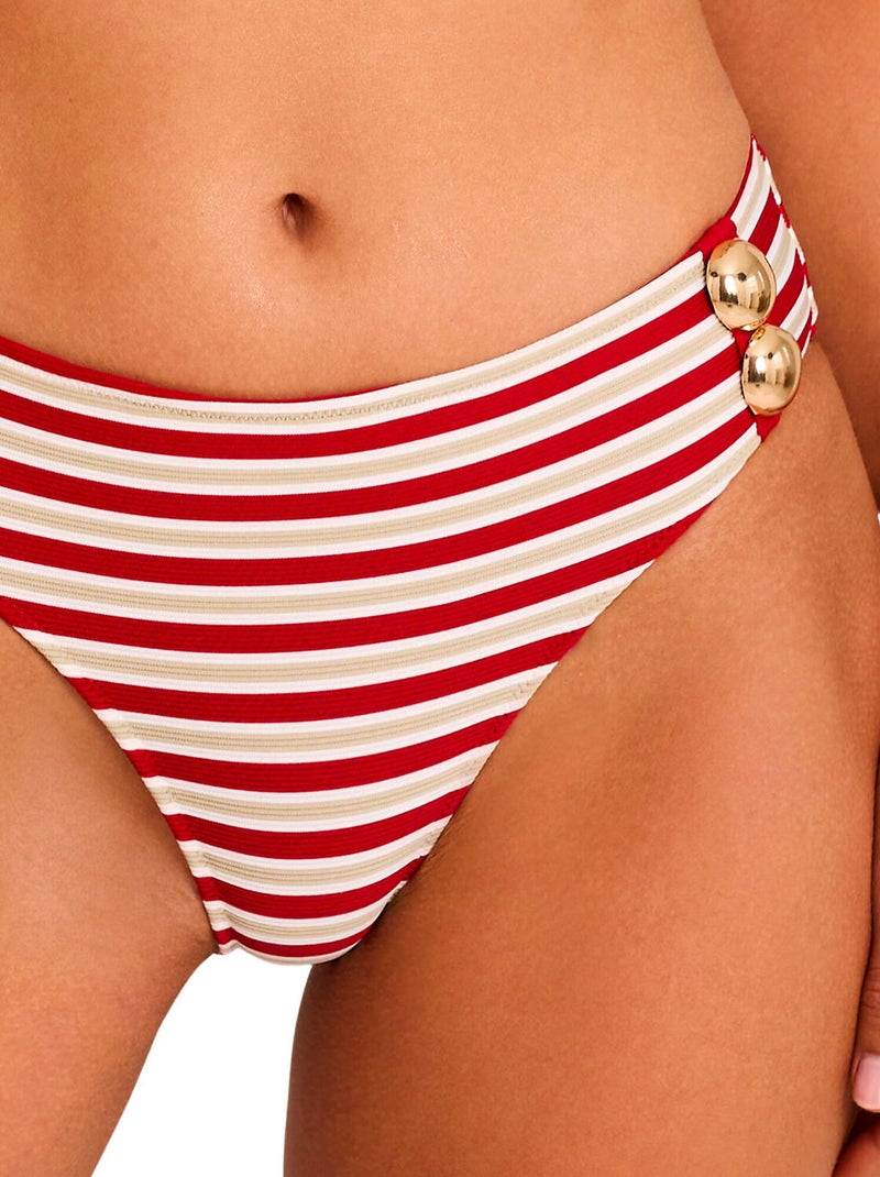 Bas maillot slip de bain SAILOR Rouge - Kiabi