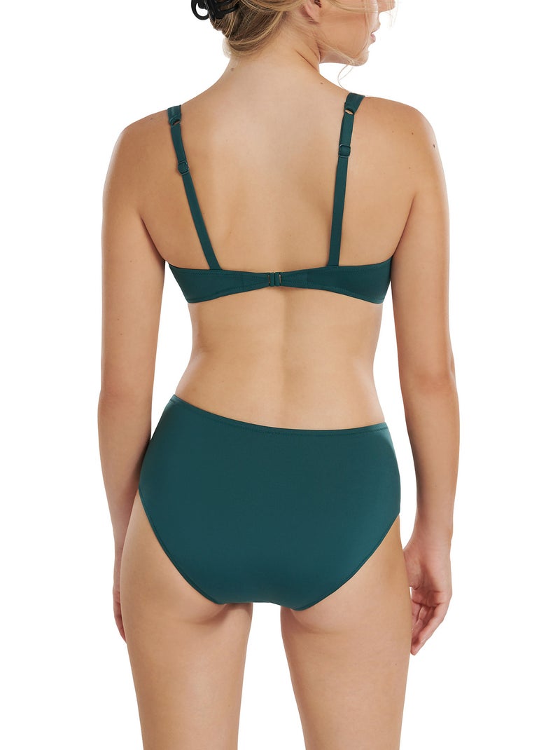 Bas maillot slip de bain shapewear taille haute Umbria Vert - Kiabi
