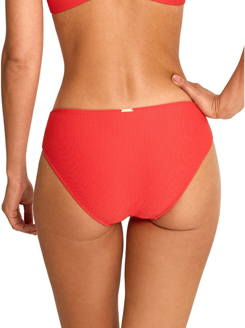 Bas maillot slip de bain SOLSTICE Orange corail - Kiabi