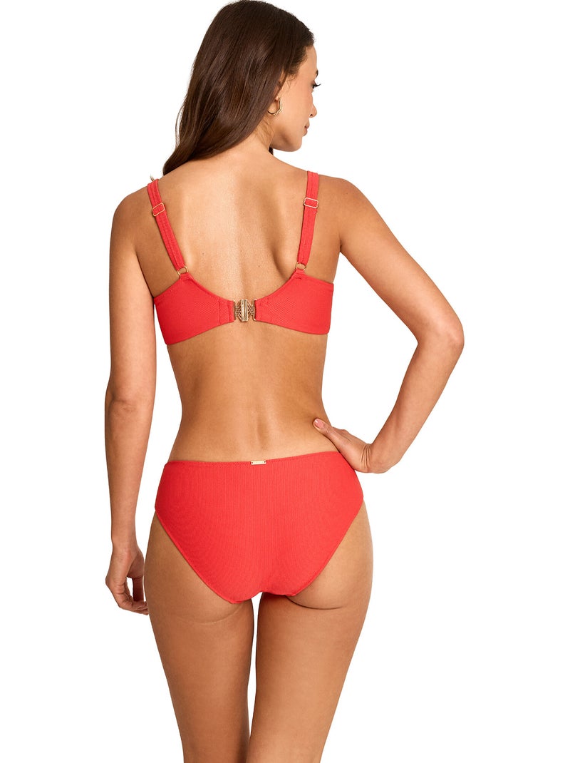 Bas maillot slip de bain SOLSTICE Orange corail - Kiabi