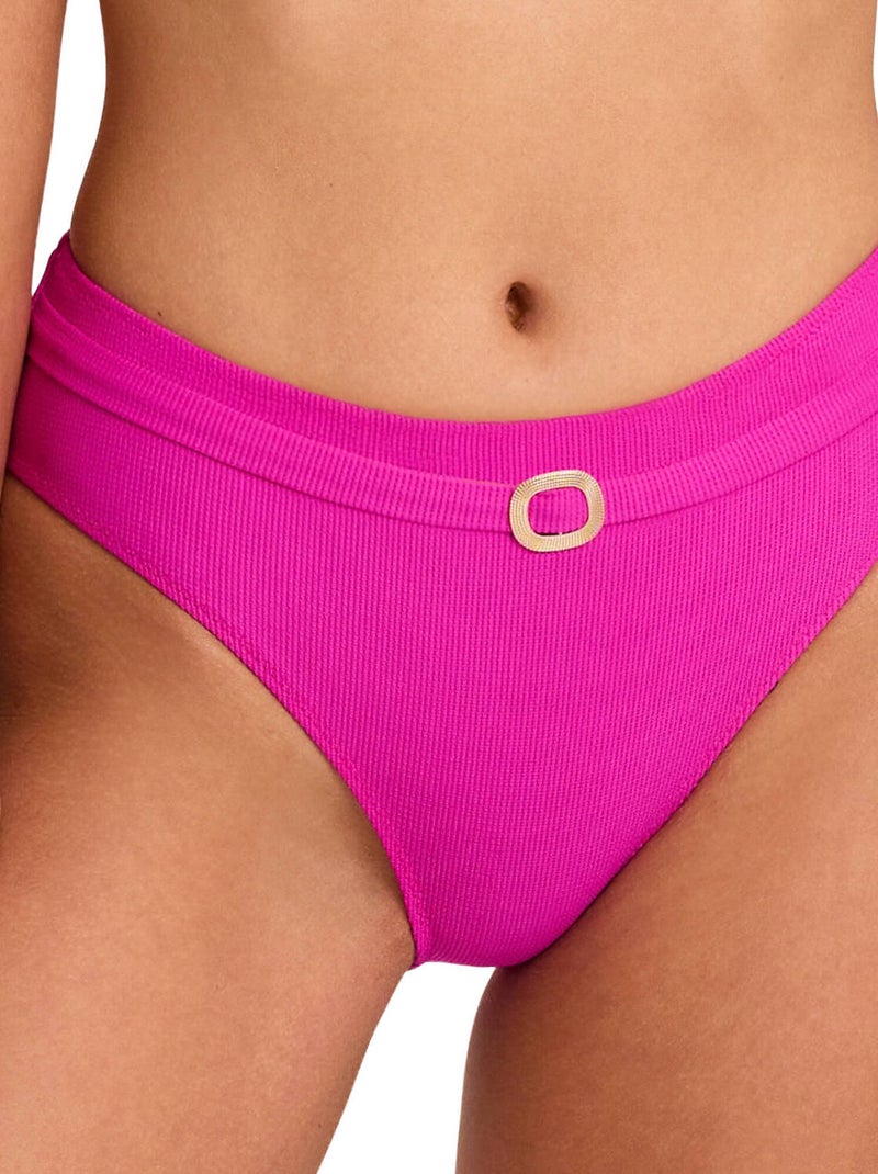 Bas maillot slip de bain SOLSTICE Rose fushia - Kiabi
