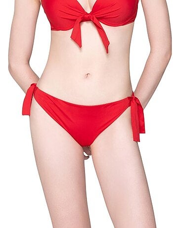 Bas maillot slip de bain taille basse à nouettes ARISTA