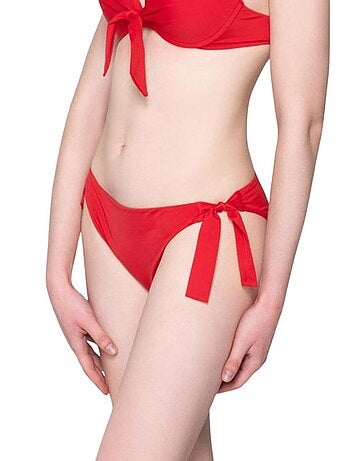 Bas maillot slip de bain taille basse à nouettes ARISTA