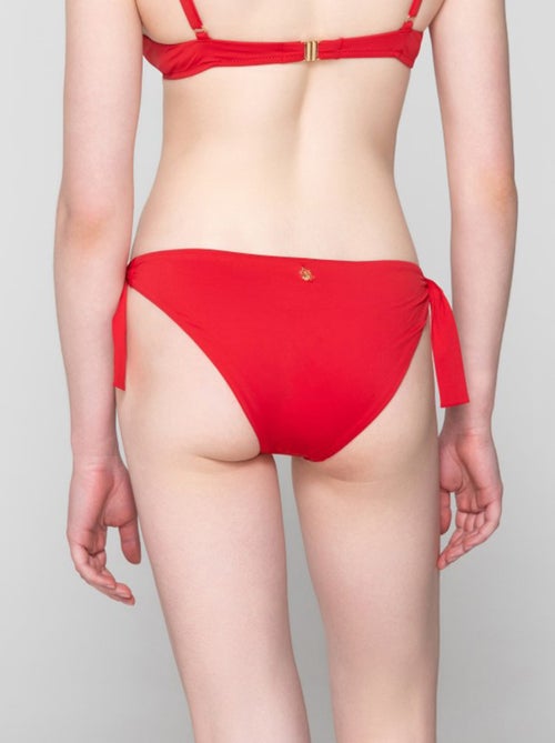 Bas maillot slip de bain taille basse à nouettes ARISTA - Kiabi