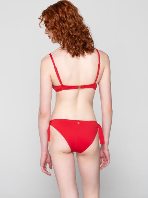 Bas maillot slip de bain taille basse à nouettes ARISTA - Kiabi