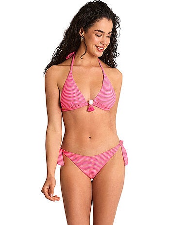 Bas maillot slip de bain taille basse à nouettes BIKINI BAY