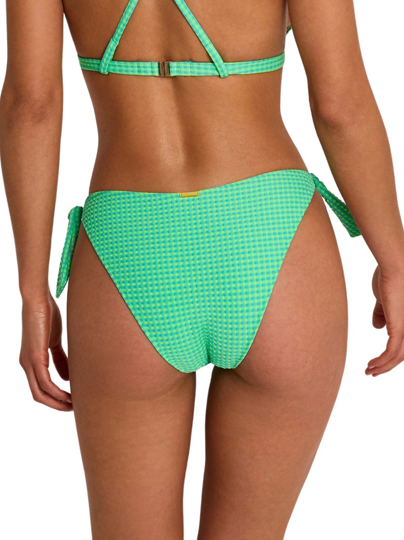Bas maillot slip de bain taille basse à nouettes BIKINI BAY Vert - Kiabi