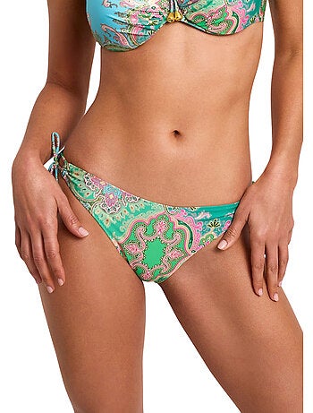 Bas maillot slip de bain taille basse à nouettes BOHEME