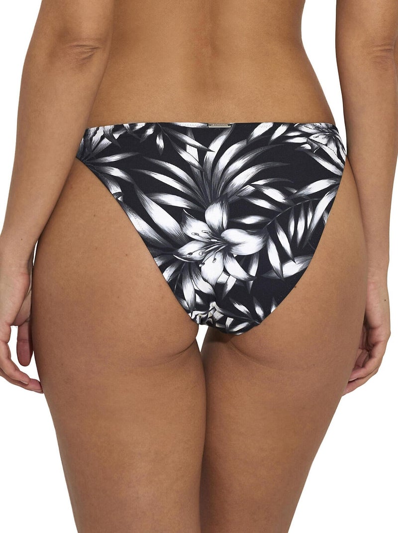 Bas maillot slip de bain taille basse à nouettes Honolulu Noir - Kiabi