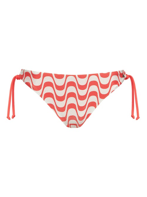 Bas maillot slip de bain taille basse à nouettes Iceland - Kiabi