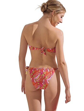 Bas maillot slip de bain taille basse à nouettes Kavala