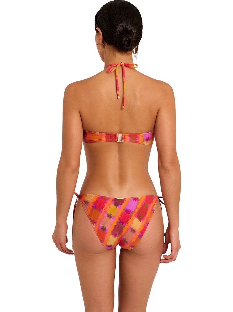 Bas maillot slip de bain taille basse à nouettes MAGMA Orange - Kiabi