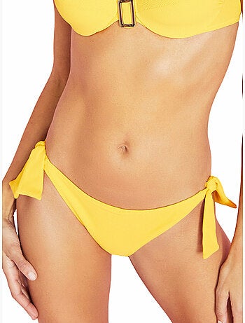 Bas maillot slip de bain taille basse à nouettes Miami