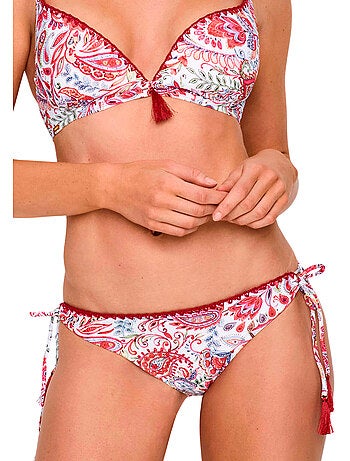 Bas maillot slip de bain taille basse à nouettes MIRAGE
