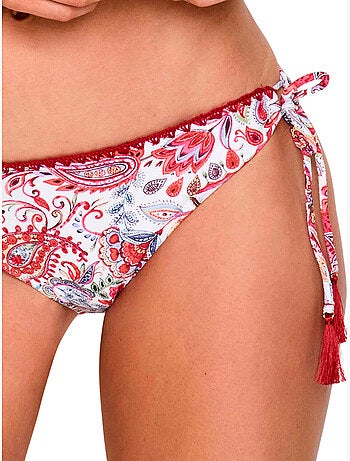 Bas maillot slip de bain taille basse à nouettes MIRAGE
