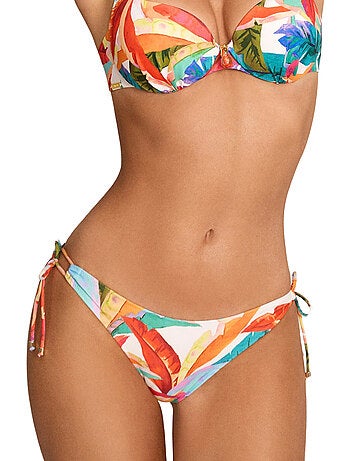Bas maillot slip de bain taille basse à nouettes OASIS