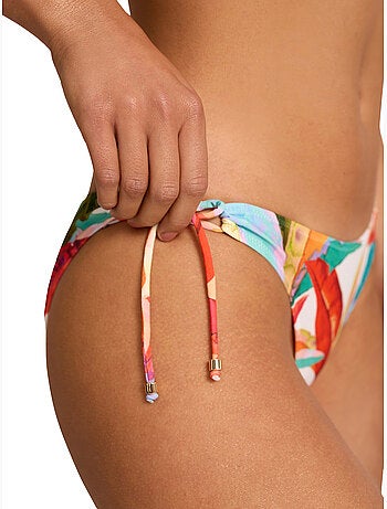 Bas maillot slip de bain taille basse à nouettes OASIS