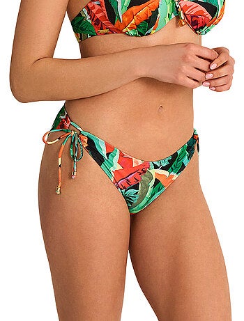 Bas maillot slip de bain taille basse à nouettes OASIS