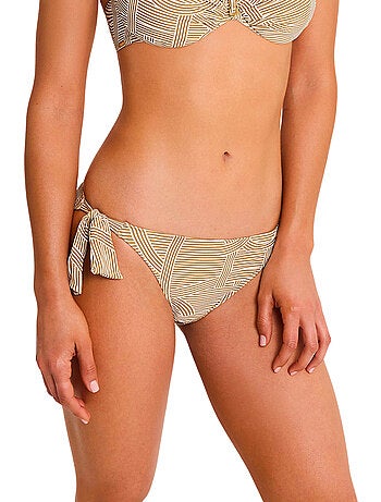 Bas maillot slip de bain taille basse à nouettes REVERIE