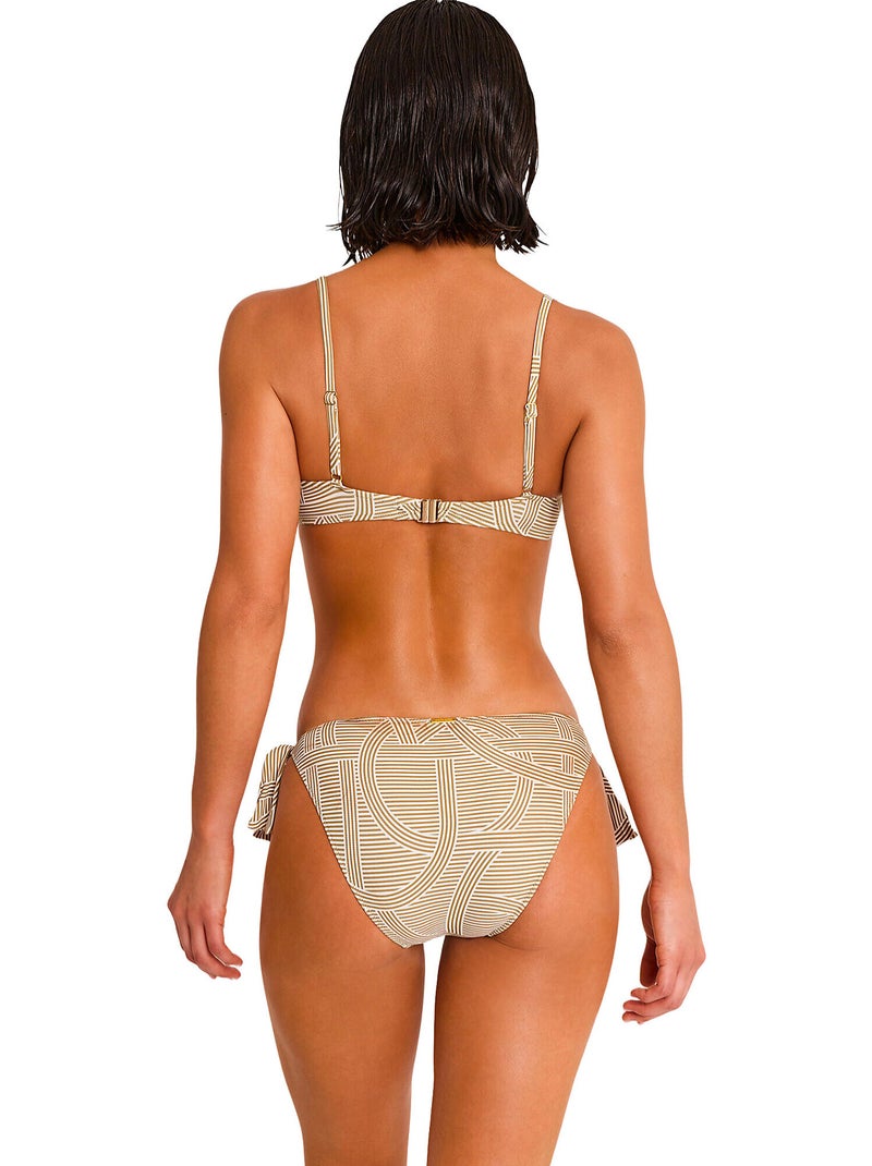 Bas maillot slip de bain taille basse à nouettes REVERIE Blanc - Kiabi