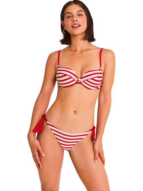 Bas maillot slip de bain taille basse à nouettes SAILOR - Kiabi