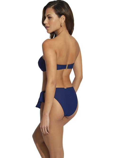Bas maillot slip de bain taille basse à nouettes Sicilia - Kiabi