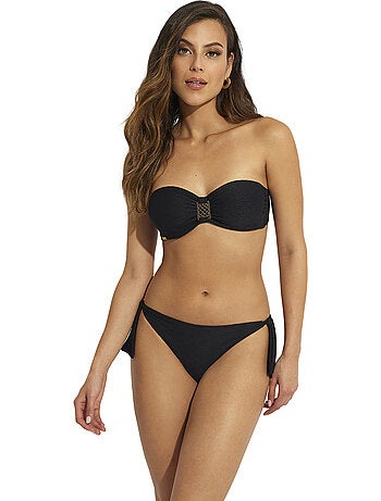 Bas maillot slip de bain taille basse à nouettes Sicilia