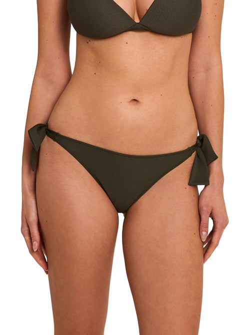 Bas maillot slip de bain taille basse à nouettes SOLSTICE - Kiabi